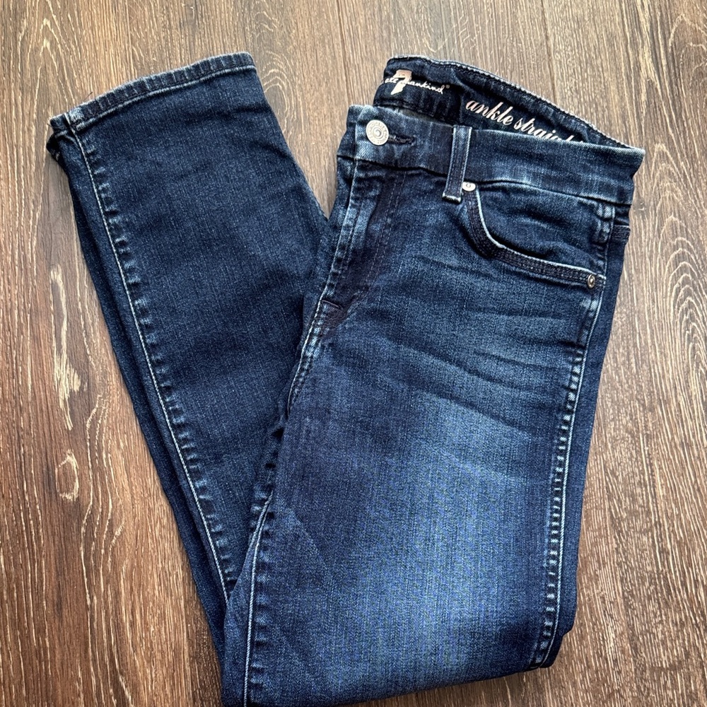 7 for all mankind ankle straight jeans